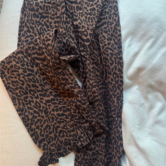 NWT Anthropologie - The Colette Ruffle-Hem Crop Wide-Leg Pants by Maeve - Picture 2 of 3